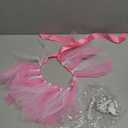 2 Pcs Dog Crown Headband Dog Tutu Dress Set Crystal Rhinestone Tiara Crown Tutu Skirt Pet Dress Costume for Puppy Birthday Party Wedding Photo Prop Costume(Medium,Rose Red, White)