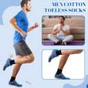 Twistover 10 Pairs Men Toeless Socks Open Toe Flip Flop Pedicure Socks for Sandals Running Yoga Spa