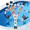 Pool Bird Deterrent Scarecrow Protector, 7 ft, Automatic Swinging and Make a Sound, Keep Birds/Ducks/Heron/Pigeons/Goose/Woodpecker/Crow/Sparrow Away, Widly Used for Pool,Backyard, Boats House Roofs