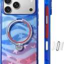 TORRAS Soccer Ostand Q3 Air iPhone 17 Pro Max Case with 360 Magnetic Stand, Fit for MagSafe, Mil-Grade Drop Tested, Soccer Fan Edition, Game Day Ready, World Cup Inspired, Starlight Blue
