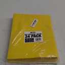 Better Office Products Heavyweight Plastic 2 Pocket Portfolio Folder, Letter Size Poly Folders 24 Pack (Yellow)