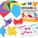 Origami Kit For kids ,120 Sheets Origami Paper with Instructions Book, 6x6 Inch square easy single Sided Square Colorful Folding Paper Set for Adults Beginners Activity