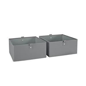 RiverRidge Kids 1pc Folding Storage Bins Set - 10.5” Bin Organizers with Handles - Gray Closet Organizer and Storage for Toys, Games, Shoes - Foldable Cube Storage Organizer Bins for Playroom, Nursery