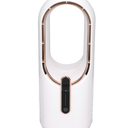 CHICIRIS Bladeless Fan Touch Control Portable Table USB Charging,Silent Cooling Fan Mini Desktop Fan, Fan Bladeless with 3 Cooling Speeds, For Bedroom Office Home Outdoor USB Charging White