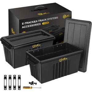 2 Pack E-Track Basket Storage Bin for E Track Accessories for Enclosed Trailer- System to Tool Organizer Workshop, Garage