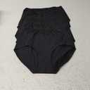 Womens Underwear Cotton Bikini Panties for Women High Waisted Lace Hipster Stretch Briefs for Ladies 5 Pack M