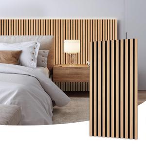 Dowell 3D Slat Wall Panels, Oak Color Wood Grain Pattern,Fluted Panels for Wall,Wall Decor Panels Noise Reduction (9001 4812 12 Oak Natural 48"H)