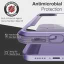 2 x Raptic Shield Case for iPhone 12 & 12 Pro, Shock Absorbing, Aluminum Frame, 10ft Drop Tested, Purple