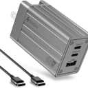 65W USB C Charger Block, GaN Fast Wall Charger,3-Port Type C Power Adapter with 6 Feet USB C Cable for iPad iPhone MacBook Air/Pro, Galaxy, Laptop,etc and More Series (Gray)