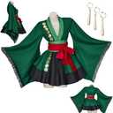 Vasfarok Anime Cosplay Costume Dress Anime Cosplay Dress Outfit Earrings Socks Halloween, Large