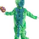 Spooktacular Creations Halloween Dinosaur Costume Kids, T.rex Costume Outfit with Egg for Toddler Child Dress Up Party (Green, M)