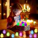 12 Pack Easter Eggs Filled Chick LED Puffer Balls,LED Light Up Toys Stuffers Stress Relief LED Ball for Kids Easter Egg Hunt Filling Treats Easter Basket Stuffers Easter Party Favor