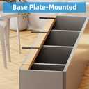 16 Inch Countertop Support Bracket, 3 Pack Solid Iron Heavy Duty Hidden Flat Floating Shelf Brackets, Top Mount Knee Wall Support Mantel Bracket Hardware for Wood Granite Quartz Countertop