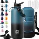 DYSANKY Insulated Water Bottle | Thickened Stainless Steel for Gym and Hiking with Straw, Carrier Bag, Handle Strap | BPA-Free 87 oz
