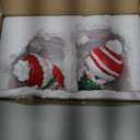 Hodao Christmas Snowman Figurines Decor  Resin Figurines with Glittered Finish, Hand-Painted-Look Tabletop Ornaments Mantel, Tiered Tray, Shelf, Stocking Stuffer