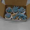 Der Rose 6 Pack Blue Succulents Plants Artificial in Pots Small Fake Plants for Blue Bathroom Bedroom Home Decor Aesthetic Home Decor
