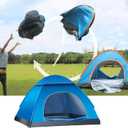 2 Person Instant Pop Up Lightweight Camping Tent, Outdoor Easy Set Up Automatic Family Travel Tent,Portable Backpacking Ultralight Waterproof Windproof Anti-UV Sun Shelter Tent (BLUE)