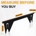 Stove Gap Covers Stainless Steel -Length 23.4" Width 0.79",Stove Gap Filler, Oven Gap Filler, Oven Side Gap Filler, Range Trim Kit, Heat Resistant and Easy to Clean, Black (2PCS)