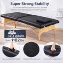 AceOrbit 73" x 33" Low Height Wide Folding Massage Table H16.5 to 24"