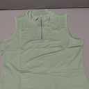 Women's Sleeveless Tank Tops Zipper V-Neck Halter Double Lined Girls Casual Basic Crop Tops（S,Olive Green）