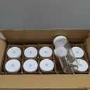 Ruckae 16oz 10 Pack Glass Juice Bottles with Dual Scale, Reusable Glass Bottles with Hole Lids and Straws Mason Jar for Juicing, Smoothies, Kombucha - Water Bottle for Fridge or Gym (Transparent)