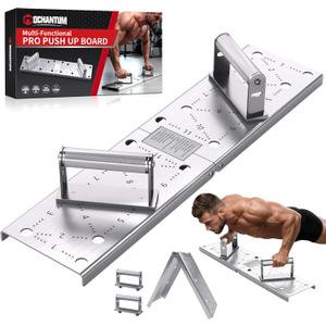 Push Up Bar - Heavy-Duty Stainless Steel Pushup Stands with Non-Slip Base, 660LB Capacity, Portable Home Gym Equipment for Strength Training & Floor Workout (silver)
