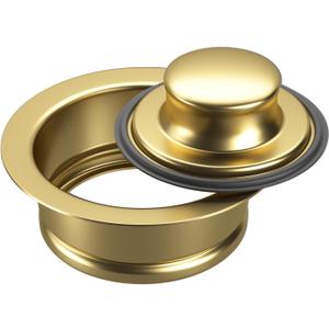 Kitchen Sink Garbage Disposal Flange and Sink Stopper,fit Stainless Steel 3-1/2 inch Standard Sink Drain Opening Kitchen Sink Replacement Accessories (Gold Bright)