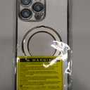 GUAGUA for iPhone 16 Pro Max Case with Stand, Magnetic Clear Cases Plating Edge Invisible Ring Holder Shockproof Protective Kickstand Phone Case for iPhone 16 Pro Max 6.9 inch, Natural Titanium