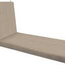 Honeycomb Outdoor Chaise Lounge Cushion for Patio Furniture, Water & Fade Resistant, Removable Cover, 21.5 x 70, Heritage Textured Solid Birch Tan