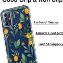 Unov Case for Moto g Play 2023/g Power 2022/g Pure 2021, Crystal Clear with [Anti-Slip Embossed Pattern], Shockproof Slim Protective [Anti-Yellowing TPU] Back Cover, Citrus Flavors