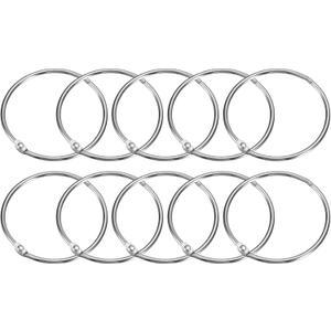 uxcell 24Pcs 3 Inch Shower Curtain Rings Rustproof Metal Round Shower Hooks Snap Joint Design for Bathroom Shower Rod, Silver