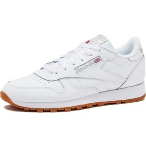 Reebok Classic Leather Sneakers for Women - Black or White Tennis Shoes Womens (6, Footwear White/Pure Grey3/Reebok Gum3)