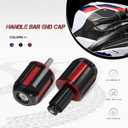 Motorcycle Handlebar Bar Ends Plug, CNC HandleBar Bar Ends Grips Plug Fit For Kawasaki Yamaha Honda Suzuki Aprilia And Motorcycles With Handlebar Inner Diameter Of 14-22mm (Red)