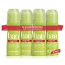 Ban Invisible Roll-on Antiperspirant Deodorant for Women and Men, 24-hour Underarm Odor & Sweat Protection, Regular Scent, 3.5 Oz, Pack of 4