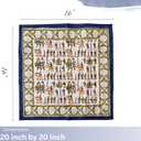 Hand Block Cloth Napkins Set Of 6  Elegant Cotton Napkins For Dinner, Weddings, Reusable Everyday Use  Decorative Floral Napkins Everyday For Kitchen & Home Decor (6, Procession Block, 20X20 Inches)