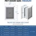 Dog Door for Wall Steel Frame, Telescoping Tunnel & Double Food-Grade Silicone Flaps Pet Door, Doggy Doors with Secure Lock (Pets Up to 40 lbs) - Medium