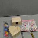 2 Pack Paint Your Own Wooden Jewelry Box DIY Crafts Kits Treasure Box Craft Kit Arts and Crafts for Kids Ages 3-12 Creative Activity Toys Birthday Gifts Valentines Mother's Day Party Favors (Heart)