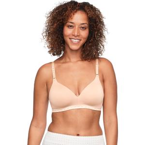 Warner's Women's Blissful Benefits Women's Super Soft Wireless Lightly Lined Comfort Bra (Beige, M)