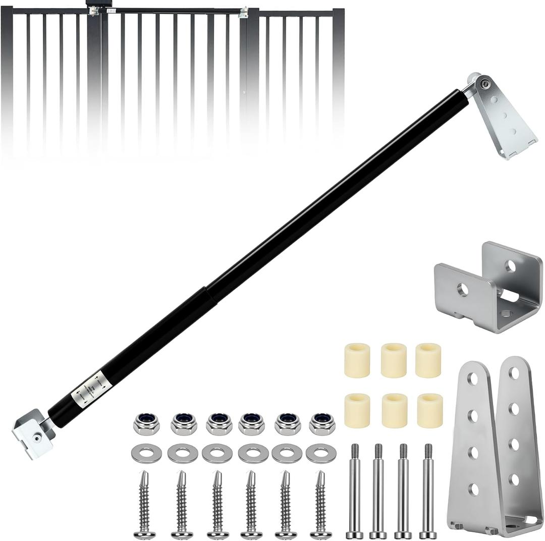 New TB400 Hydraulic Gate Closer for Gates 95-195 lbs, Outdoor Heavy Duty Gate Closer for Gates 44 to 72 Inches, Suitable for Farms, Ranches, Fences, Warehouses, Stadiums, Courtyards, Painted/Black