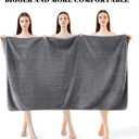 Bath Towels Set of 4 Extra Large 35 x 70 Inches,Luxury Thick High Absorbent Quick Dry Bath Sheet,Ultra Soft Microfiber,Bathroom,Beach,Yoga,Sport,SPA (Grey), 4 Piece Bath Towels