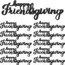 Colingmill 24 Pcs Thanksgiving Wood Cutouts Signs Thanksgiving Place Cards Table Setting Decor Friendsgiving Plate Ornaments Decor for Farmhouse Table Dinner Party Decorations (Double-sided Black)