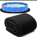 Tinideya Oval Pool Liner Pad Strong Durable Puncture Resistant Floor Mat Polyester Geotextile Above Ground Pool Accessories Delicate Floor Pad for Swimming Pools Bath, Black (15 x 30 ft)