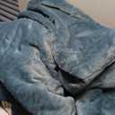 Monbix 100% Polyester Fiber 90"x 90" Blanket/Comforter Teal