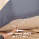 California King Fitted Sheet Only, Corner Straps Ultra Soft Brushed Microfiber Hotel Quality Bottom Sheet, Deep Pocket Fits 8-14 inches Mattresses, Luxury Sheets Cal King Size Bed, Ash