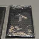 Monarch Abode Single Toggle Light Switch Cover Plate  1-Gang Matte Black Outlet Covers, Hand Hammered Decorative Outlet Cover Wall Plates, Light Switch Plate Covers for Electric Outlets, Pack of 2