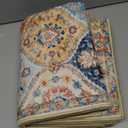 Runner Rug Washable Moroccan Trellis Hallway Runner Rug Entryway Rug, Stain Resistant Non-Slip Vintage Distressed Bedroom Rug Runner Entrance Carpet for Laundry Kitchen, Cream, 2' x 6'