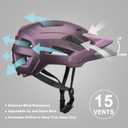 Bike Helmet, Helmets for Adults Men, Front and Back LED Lights Safe Certified MTB Road Bicycle Helmet with Adjustable Brim