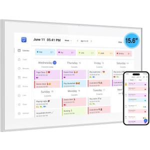 15.6 inch Wall Planner Digital Calendar & Chore Chart, Smart Touchscreen Display for Family Schedules, Hearth Display Digital Calendar, Digital Photo Frame, Great for Organizing Your 2025 Calendar