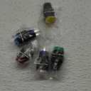 mxuteuk 5pcs 16mm DC12V Momentary LED Push Button Switch Round Cap 1 NO 1 NC SPDT ON/Off Switch with Lamp 5 Color Light CB16AY-11D-DC12V