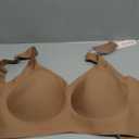 LetsJoli Bras for Women Supportive Wireless Push Up Bra Full Coverage No Underwire Seamless Plus Size for Older Women (3X-Large, Coffee)